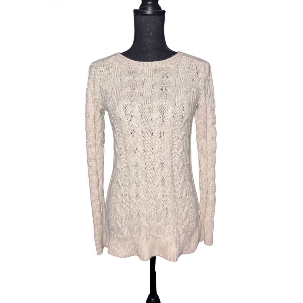 Ann Taylor Loft Crewneck Cable-Knit Sweater